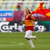 Kibice w Gdańsku przed meczem Hiszpania - Włochy