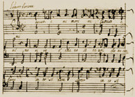 Włoska muzyka, partytura Skargi Ariadny z opery Ariadna Claudio Monteverdiego, 1608 /Encyklopedia Internautica