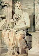Włoska sztuka, Michał Anioł, Mojżesz, kościół San Pietro in Vincoli, Rzym, 1515-16 /Encyklopedia Internautica