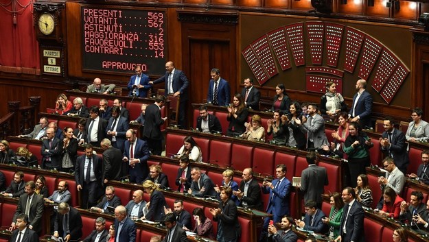 Włoski parlament /	ALESSANDRO DI MEO /PAP/EPA