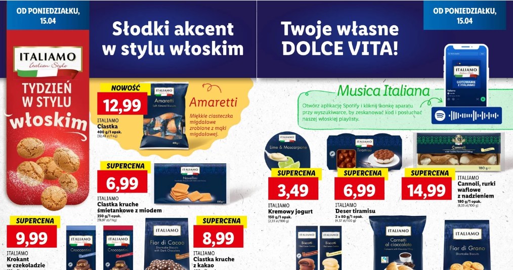 Włoskie słodkości w ofercie dyskontu! /Lidl /INTERIA.PL