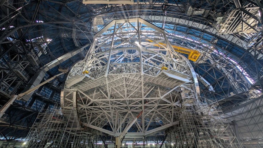 Wnętrze budowanej na Cerro Armazones kopuły teleskopu ELT /Fot. Grzegorz Jasiński /RMF FM