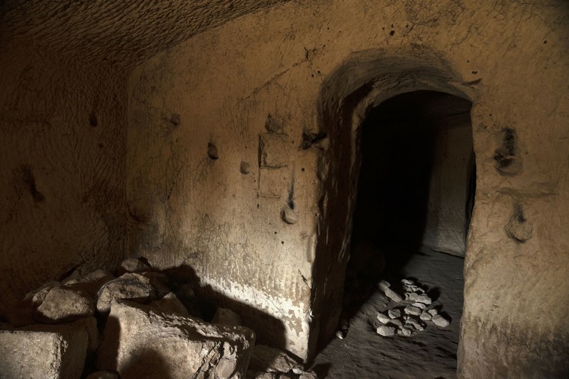 Wnętrze "grobu Salome", podczas pierwszych prac w 2022 r. /Maya Alleruzzo/Associated Press /East News