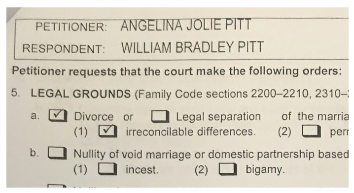 Wniosek Angeliny Jolie o rozwód z Bradem Pittem /Agencja FORUM