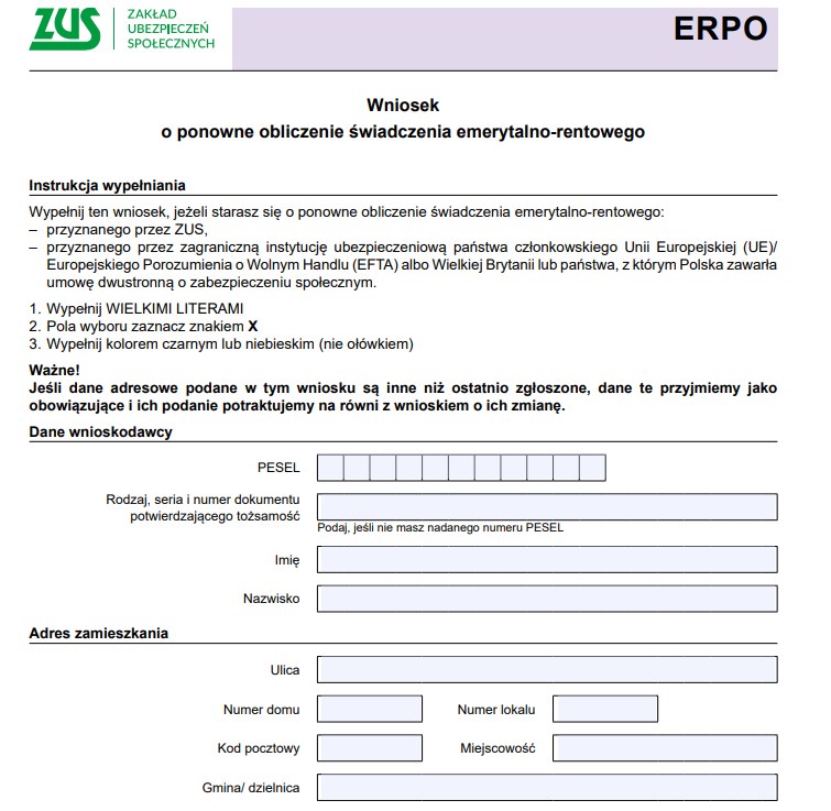 Wniosek o ponowne przeliczenie emerytury można złożyć osobiście w placówce ZUS. /ZUS/www.zus.pl /materiał zewnętrzny