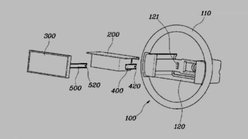 Wniosek patentowy Hyundaia odnośnie wyświetlacza w kierownicy /Hyundai /materiały prasowe