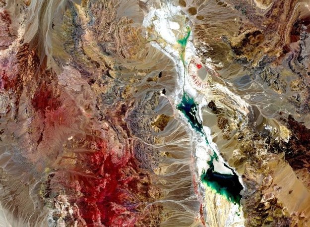 "Woda na pustyni" - I miejsce /Lorenzo Amici (Włochy) – (Copernicus Sentinel-2, 26.08.2023) /Materiały prasowe