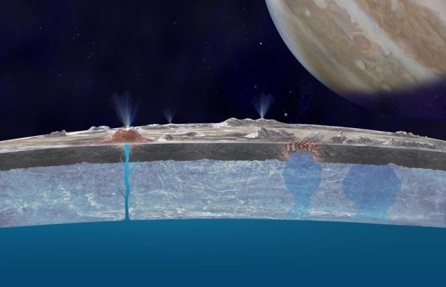 Woda pod powierzchnią Europy /NASA