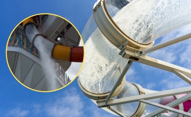Wodna zjeżdżalnia pękła podczas zjazdu pasażera. Groźny wypadek na luksusowym statku