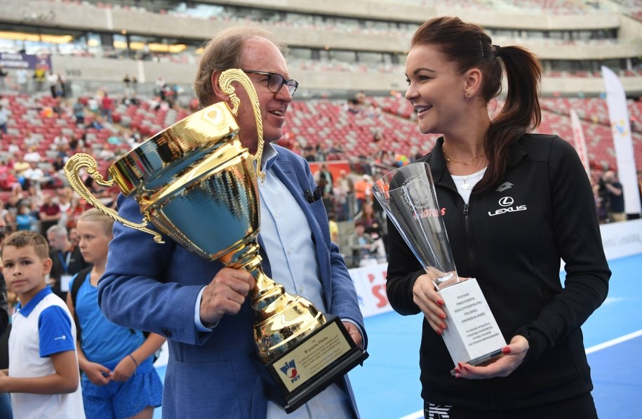 Wojciech Fibak i Agnieszka Radwańska /Piotr Nowak /PAP