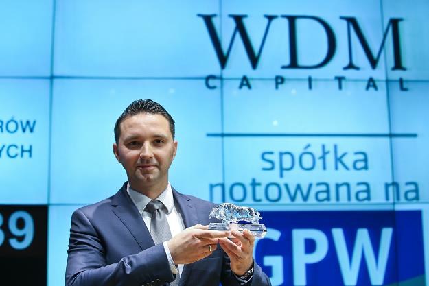 Wojciech Grzegorczyk, prezes WDM Capital, w czasie debiutu na GPW /PAP