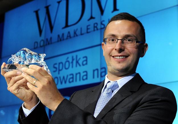 Wojciech Gudaszewski, prezes WDM, w czasie debiutu na GPW /PAP