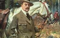 Wojciech Kossak, Autoportret z koniem na polowaniu, 1924 /Encyklopedia Internautica