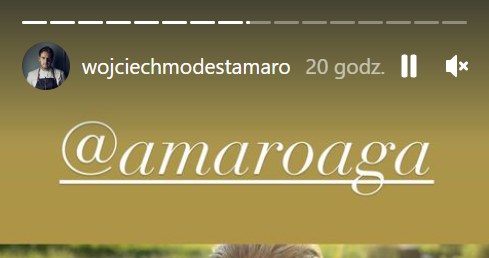 Wojciech Modest Amaro: instagram.com/wojciechmodestamaro/ /Screen z InstaStory  /Instagram