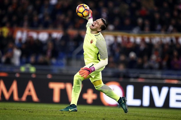 Wojciech Szczęsny w ligowym pojedynku AS Romy i AC Milan /RICCARDO ANTIMIANI /PAP/EPA