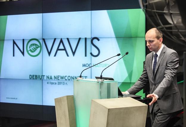 Wojciech Żak, prezes firmy Novavis, w czasie debiutu na NewConnect /PAP