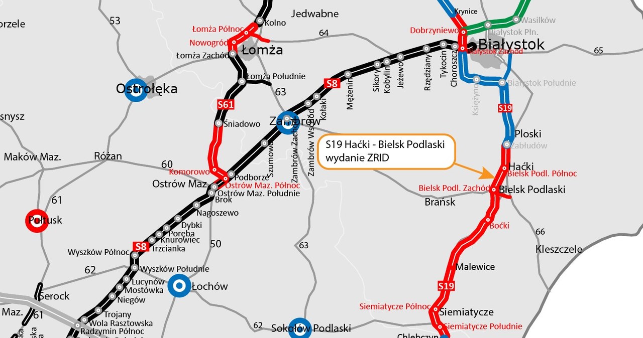 Wojewoda podlaski wydał decyzję ZRID dotyczącą odcinka drogi ekspresowej S19 Haćki - Bielsk Podlaski. /GDDKiA