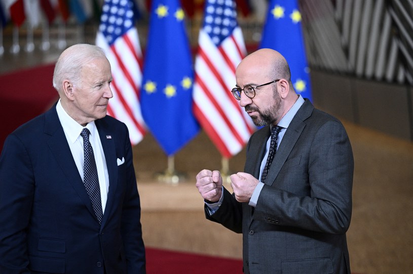 Wojna w Ukrainie doprowadziła do resetu relacji Stanów Zjednoczonych z Unią Europejską /Brendan Smialowski /AFP