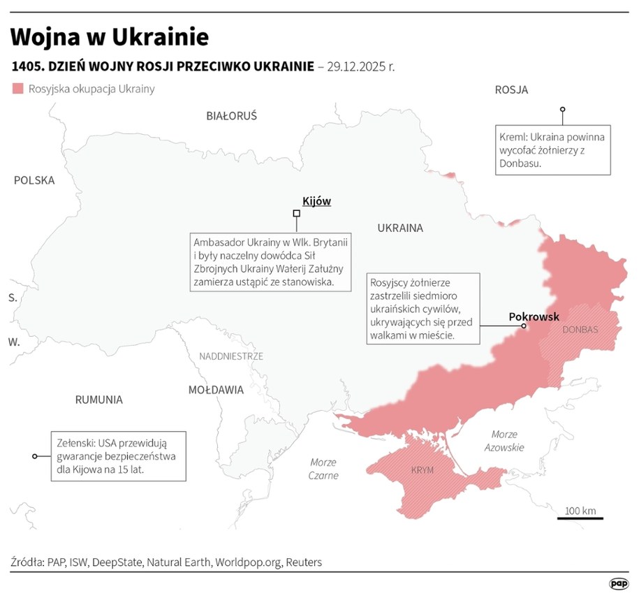 Wojna w Ukrainie - dzień 1405. /Adam Ziemienowicz /PAP