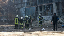 Wojna w Ukrainie: Kłęby dymu po ataku dronów na kijowski instytut naukowy