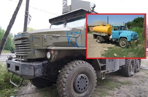 Wojna w Ukrainie. Rosjanie transportują paliwo cysternami do mleka