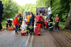 Wojskowa sanitarka uderzyła w drzewo