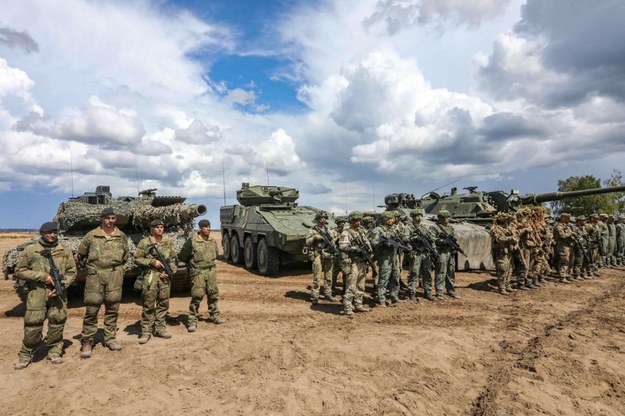 Wojskowi z Litwy i Niemiec w czasie wspólnych ćwiczeń "Griffin Storm". /PETRAS MALUKAS/AFP/East News /AFP