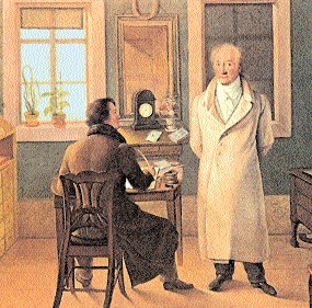 Wolfgang von Goethe w gabinecie z sekretarzem /Encyklopedia Internautica