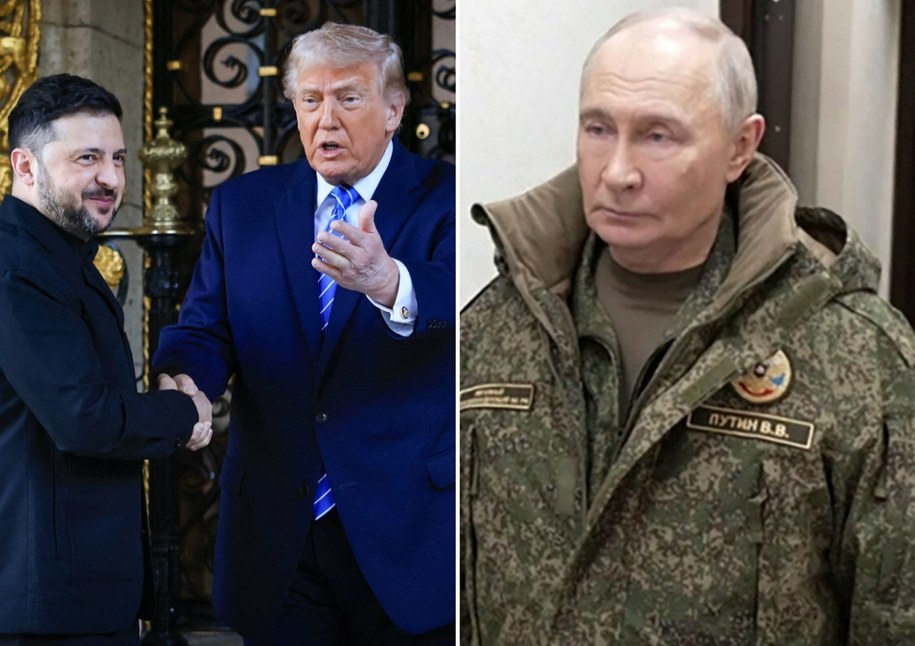 Wołodymr Zełenski, Donald Trump, Władimir Putin, fot. AFP /East News