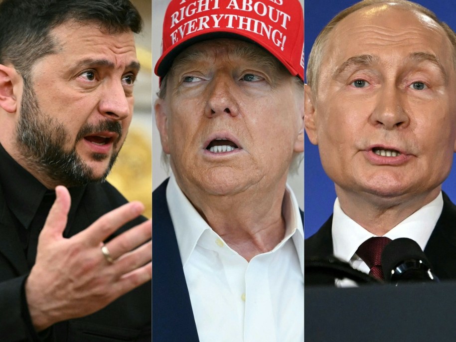 Wołodymyr Zełenski, Donald Trump i Władimir Putin /MANDEL NGAN/AFP /East News