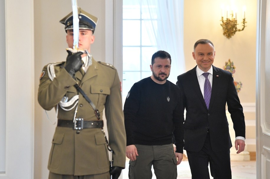Wołodymyr Zełenski i Andrzej Duda. Wizyta prezydenta Ukrainy w Polsce /Radek Pietruszka /PAP