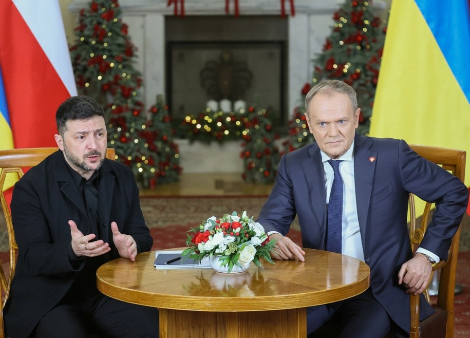 Wołodymyr Zełenski i Donald Tusk /Adam Burakowski/East News /East News