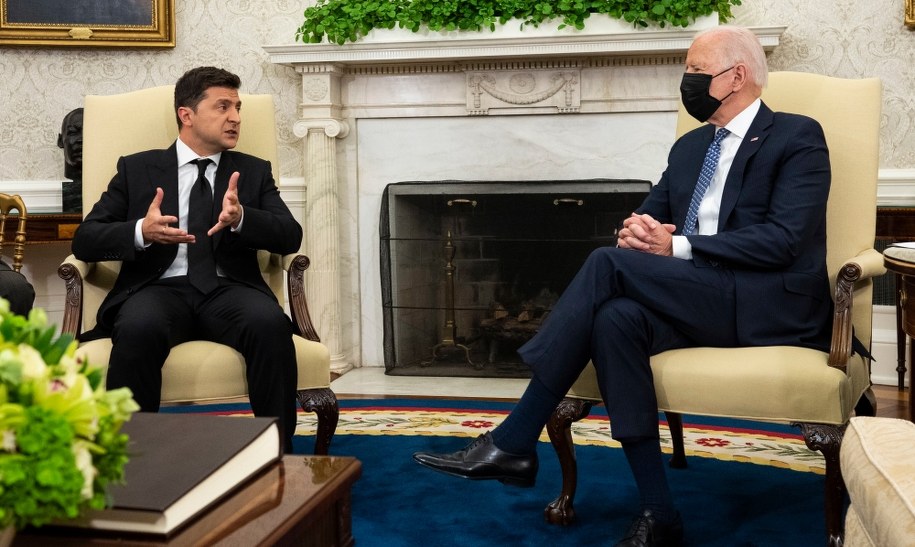 Wołodymyr Zełenski i Joe Biden /Doug Mills / POOL /PAP/EPA