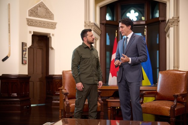 Wołodymyr Zełenski i Justin Trudeau w Ottawie /UKRAINIAN PRESIDENTIAL PRESS SERVICE HANDOUT /PAP/EPA