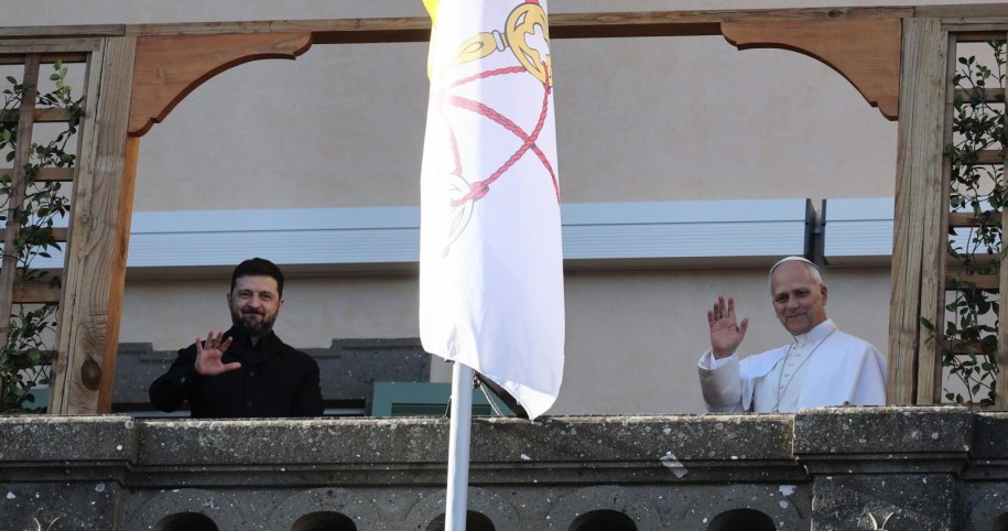 Wołodymyr Zełenski i Leon XIV /MASSIMO PERCOSSI /PAP/EPA