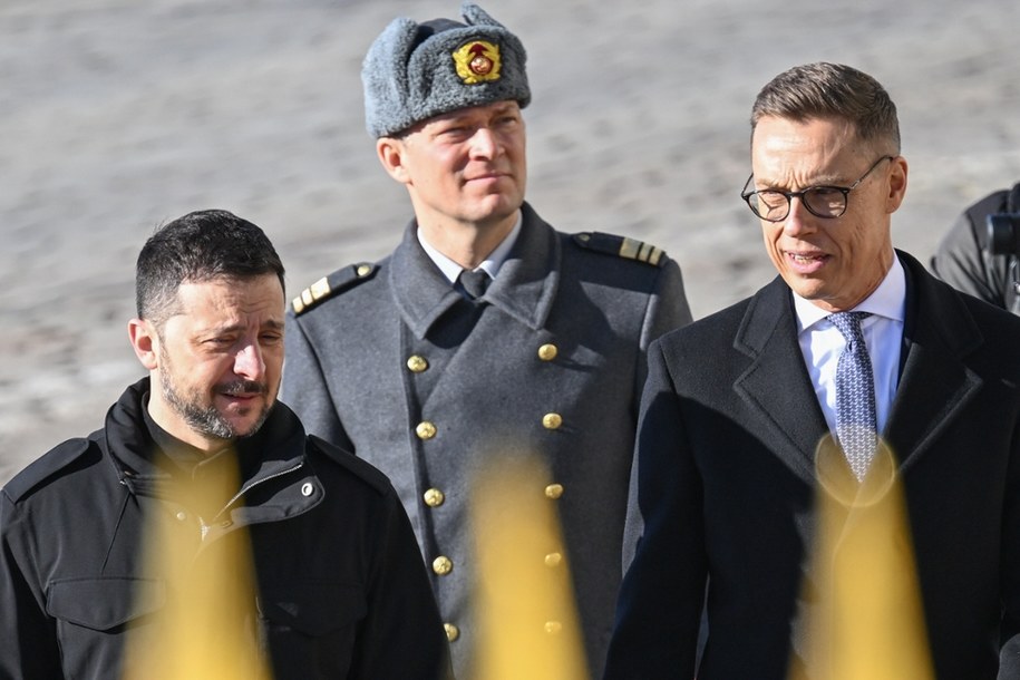 Wołodymyr Zełenski i prezydent Finlandii Alexander Stubb w Helsinkach /Kimmo Brandt /PAP/EPA