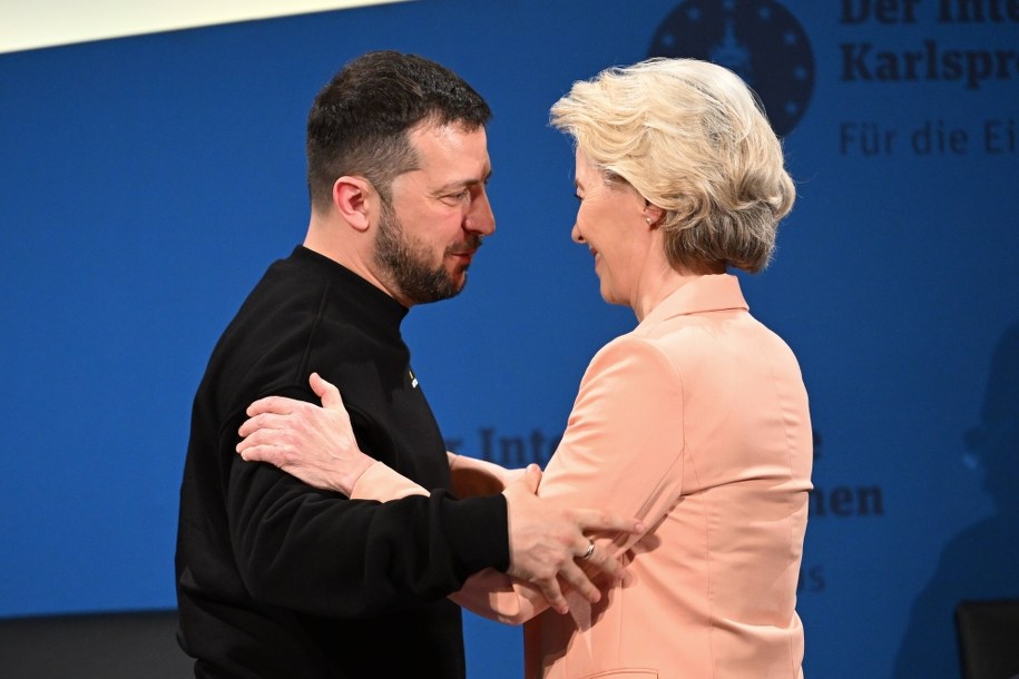 Wołodymyr Zełenski i Ursula von der Leyen /FEDERICO GAMBARINI  /PAP/DPA
