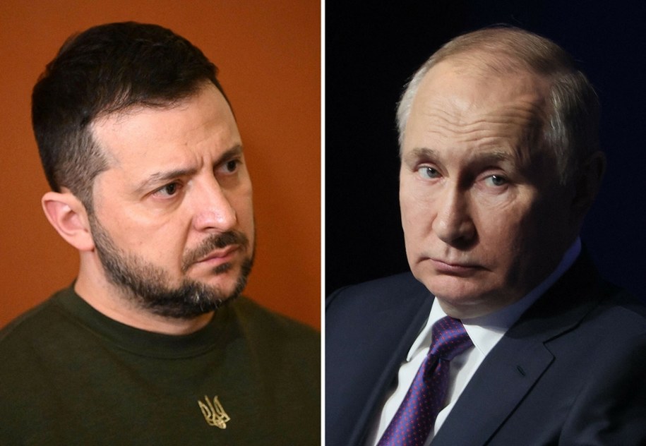Wołodymyr Zelnski a Vladimir Putin /Mandel Ngan /AFP /East News
