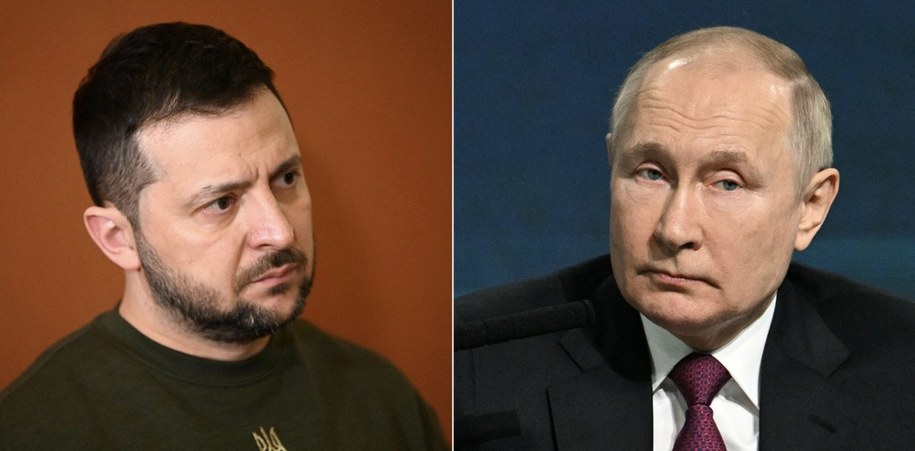 Wołodymyr Zełenski i Władimir Putin /PAVEL BEDNYAKOV/AFP /East News