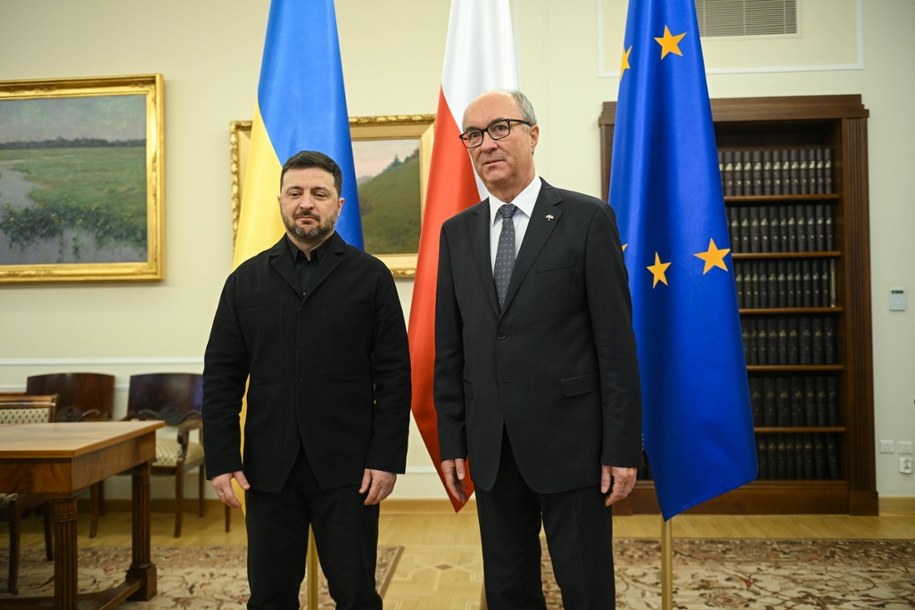 Wołodymyr Zełenski i Włodzimierz Czarzasty /Marcin Obara /PAP