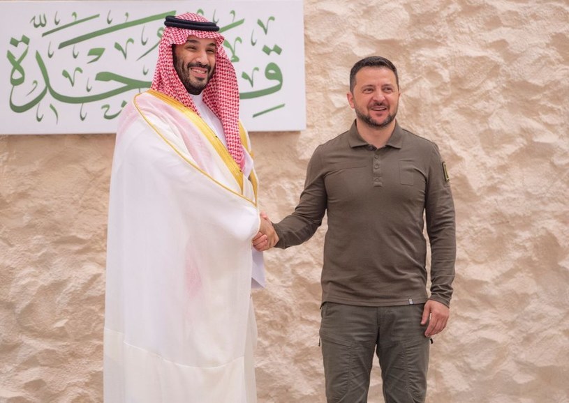 Wołodymyr Zełenski na szczycie Ligi Państw Arabskich w saudyjskim mieście Dżudda /Anadolu Agency / Contributor /Getty Images