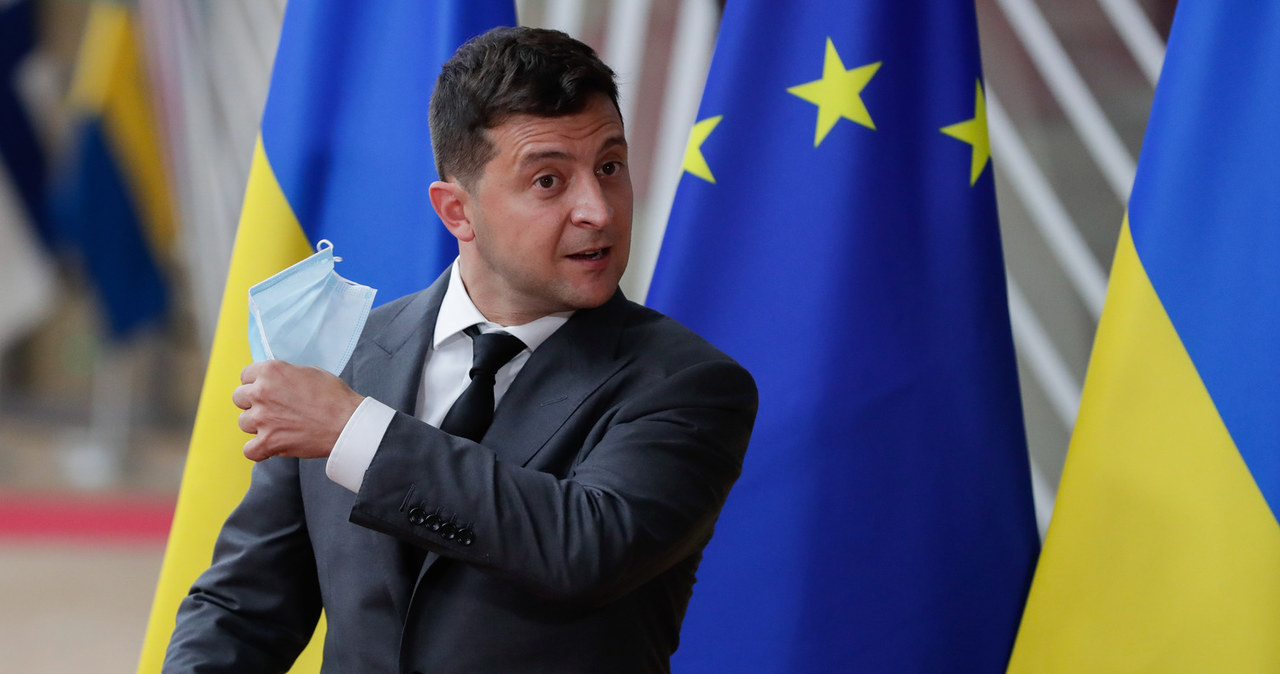 Wołodymyr Zelenski, prezydent Ukrainy, w Brukseli /AFP