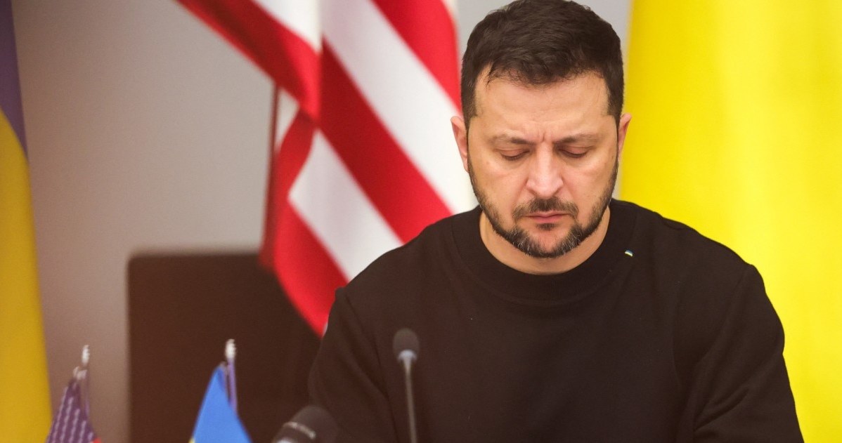 Wołodymyr Zełenski, prezydent Ukrainy /OLIVIER MATTHYS / POOL /AFP