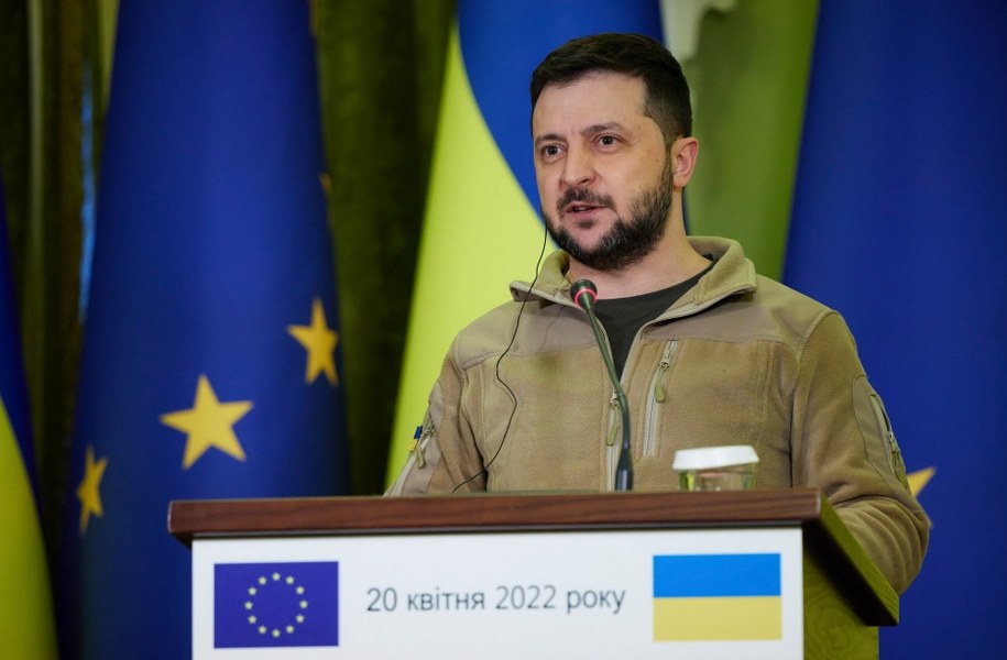 Wołodymyr Zełenski /UKRAINIAN PRESIDENTIAL PRESS SERVICE HANDOUT HANDOUT /PAP/EPA