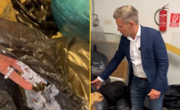 Worki pełne zniszczonych dokumentów i materiały Fideszu. Magyar żąda śledztwa