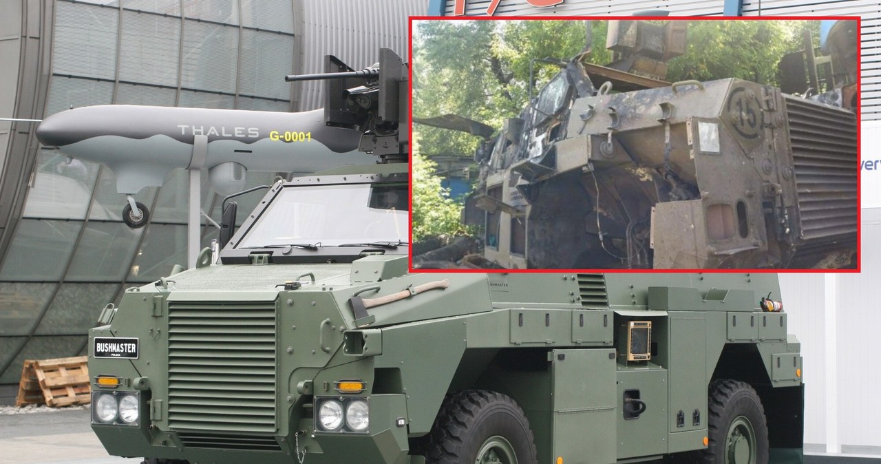 Wóz bojowy Bushmaster przetrwał zderzenie z dronem kamikadze. /East News /East News