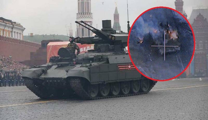 Wóz wsparcia BMP-T Terminator zniszczony! /Twitter /materiał zewnętrzny