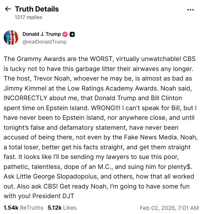 Wpis Donalda Trumpa, fot. X /