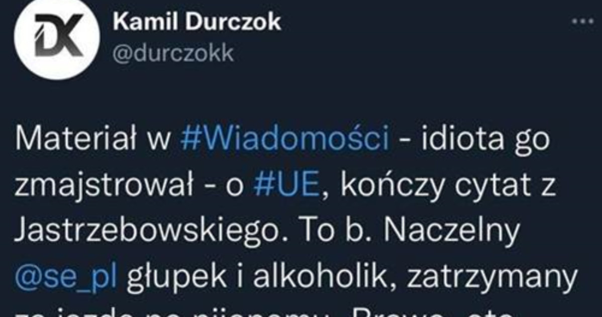 wpis Kamila Durczoka /Twitter