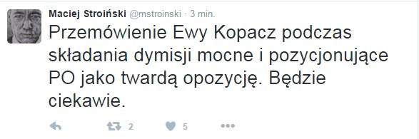 Wpis Macieja Stroińśkiego /